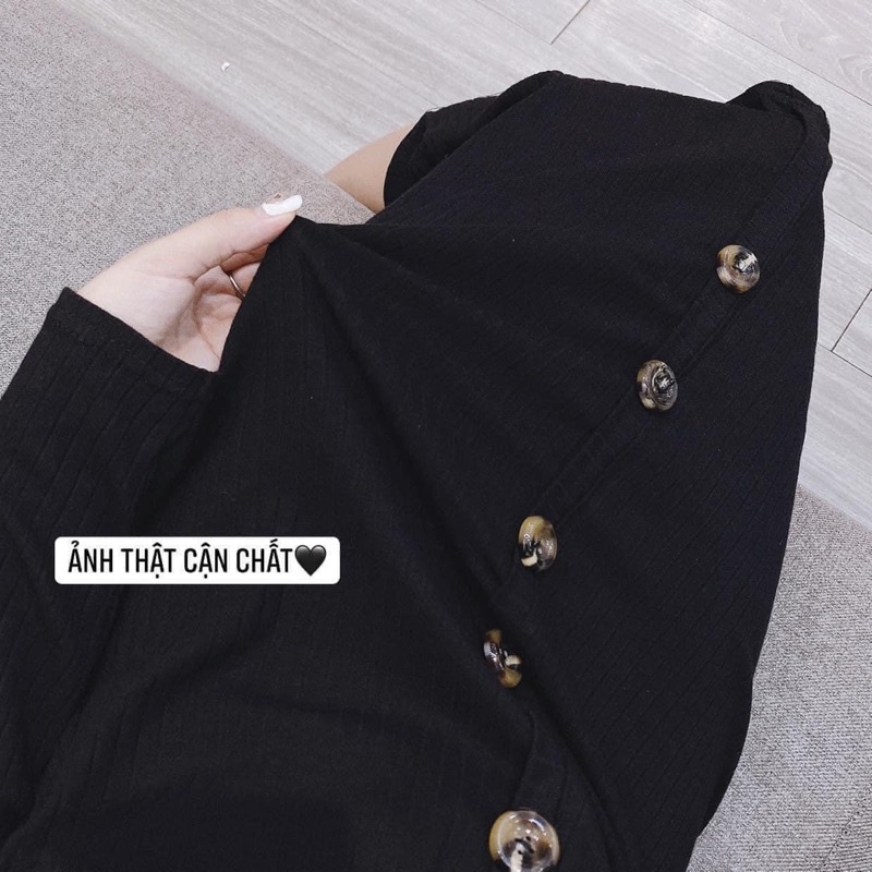 Váy cổ V khuy vân đá | BigBuy360 - bigbuy360.vn