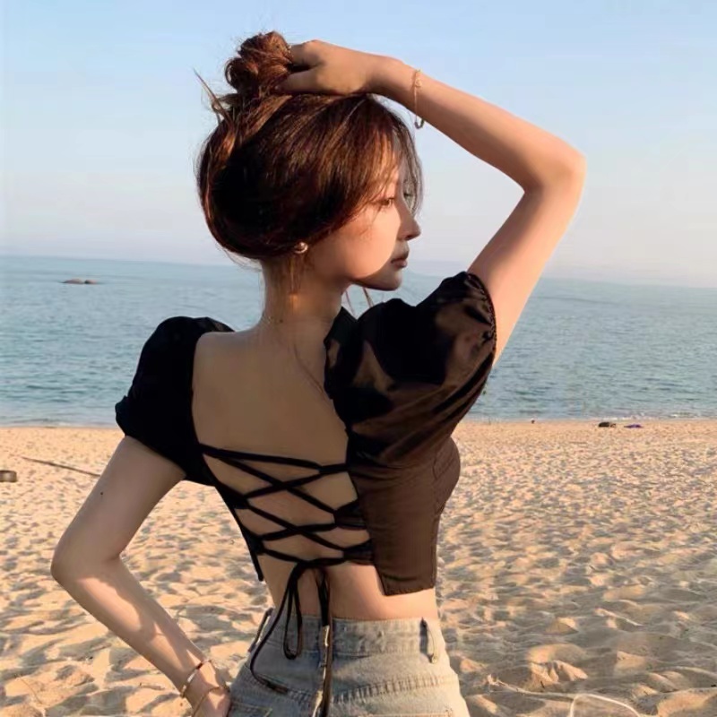 Áo Croptop Tay Lỡ Thiết Kế Xinh Xắn Cho Nữ