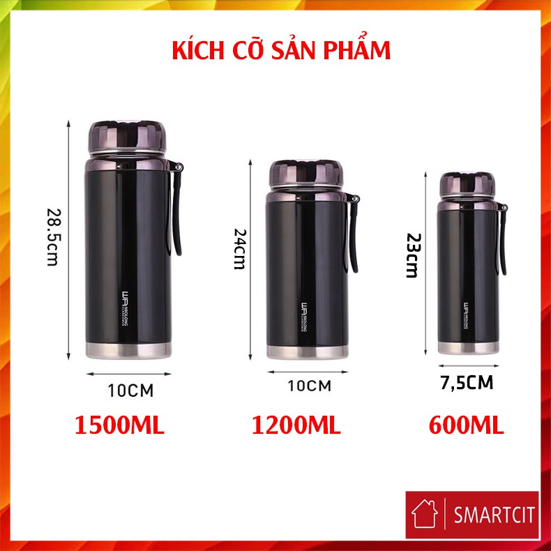 [Giữ nhiệt ~24h] Bình giữ nhiệt bằng thép không gỉ dung tích lớn 1500ml T3B5