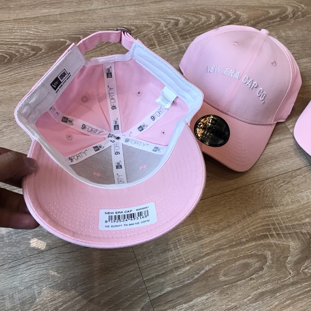 Nón Newera logo newera vải hồng Nhập authentic