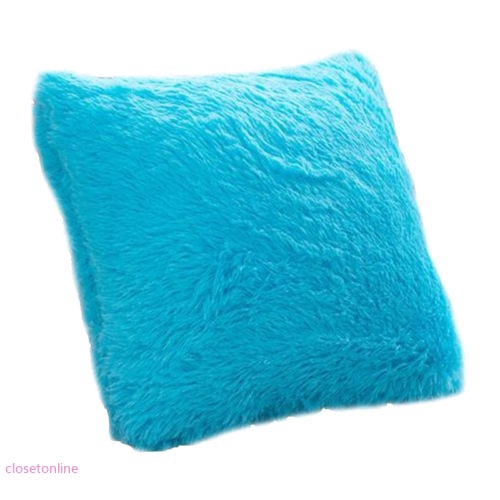 Vỏ áo gối vải lông màu trơn dành cho gối cushion ghế sofa