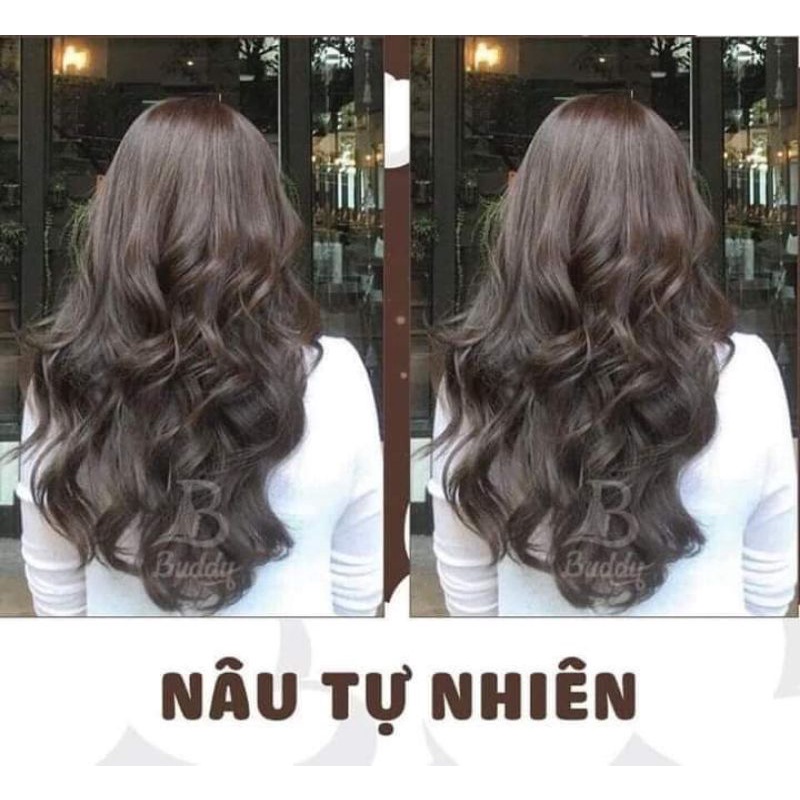 MÀU NÂU LÊN TỪ LỀN TÓC NÂU MÀU HÀN QUỐC CHỈ #40k COMBO BAO GỒM TUÝP MÀU 100ml + TẶNG OXI 100ml + TẶNG ĐÔI GĂNG ✋