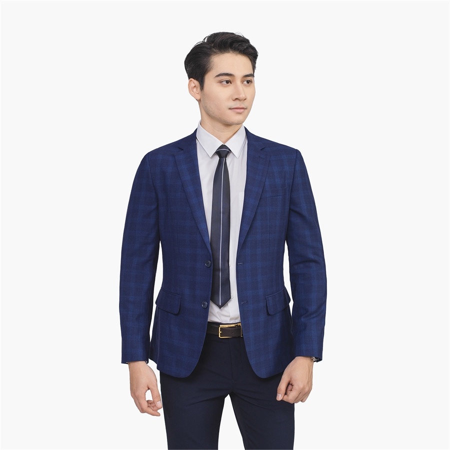 Áo blazer ARISTINO hiệu ứng kẻ caro thời thượng, thiết kế tinh tế, tỉ mỉ - ABZ00201