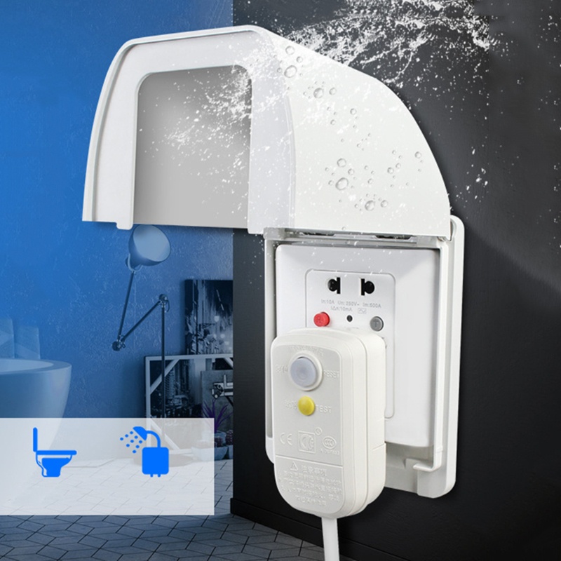 Hộp ổ cắm điện gắn tường Nevada 86 loại chống nước chống văng bảo vệ cho nhà tắm