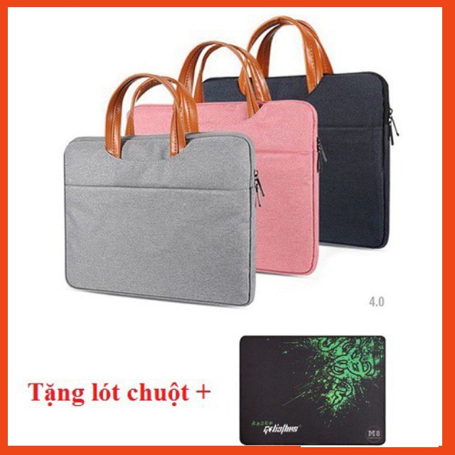 Túi xách công sở chống sốc, đựng laptop, tài liệu, máy tính bảng tiện dụng Quai xách bằng Da (M04)