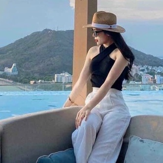 Áo croptop nữ 2 dây cổ chéo form ôm vải tăm co giãn mặc 2 kiểu Bingshop