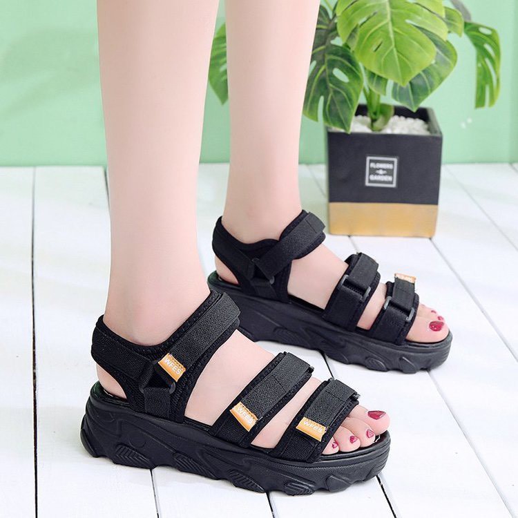 Sandal nữ 3 quai ngang kiểu dáng basic FES