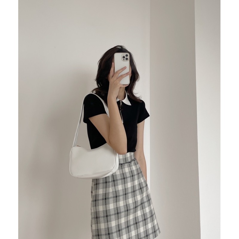 [Mã WASKT304 giảm 15% tối đa 30K đơn 99K] áo polo croptop cổ khoá 2379 | BigBuy360 - bigbuy360.vn