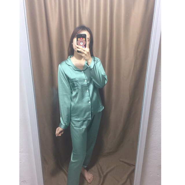 Bộ lụa quần dài tay dai