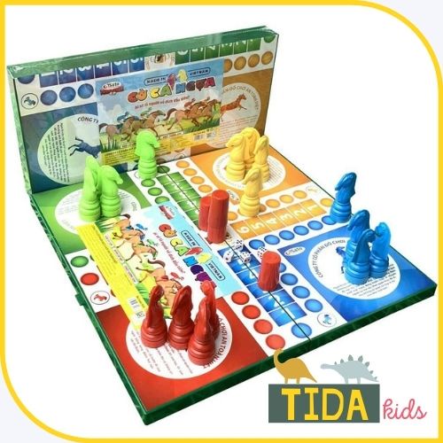 Cờ Cá Ngựa Sato ⚡ HOT TREND ⚡ Đồ Chơi Cờ Đua Ngựa, Có Hộp Đựng Board Game, Đồ Chơi Giải Trí TiDa Kids Shop