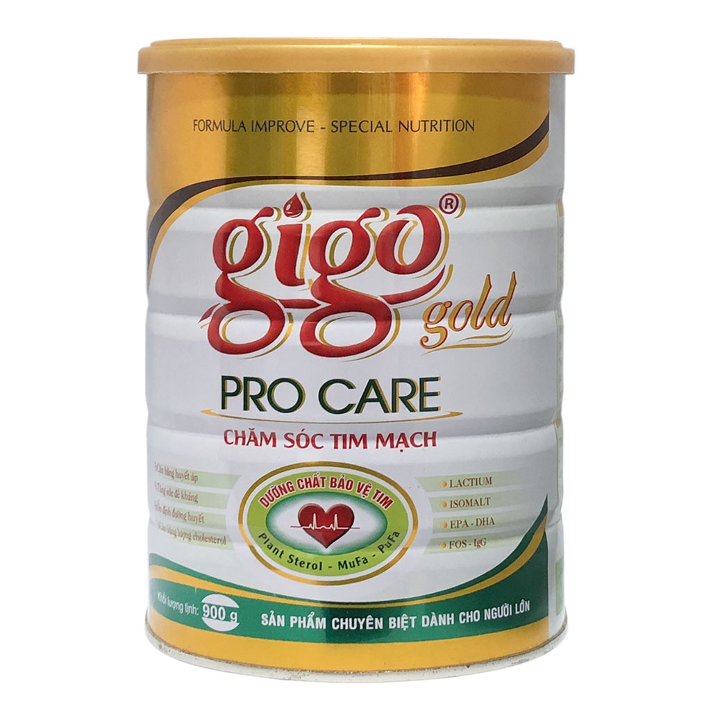 [CHÍNH HÃNG] Sữa Bột Gigo Gold Pro Care Hộp 900g (Chăm sóc tim mạch)