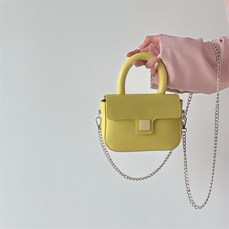 Túi Đeo Vai Mini Màu Trơn Thiết Kế Đơn Giản Thời Trang Cho Nữ 2022