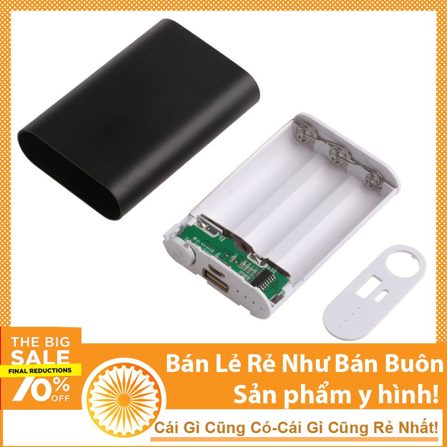 Box Sạc Dự Phòng 3 PIN 18650 (Không Pin- Màu sắc Ngẫu Nhiên )