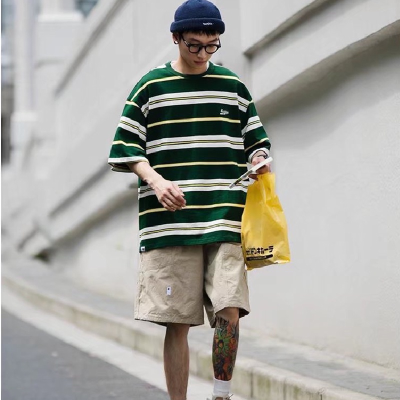 Quần Short Kaki Dáng Rộng Phối Nhiều Túi Thoải Mái Phong Cách Hip Hop Thời Trang Mùa Hè Cho Nam Cỡ M-3XL