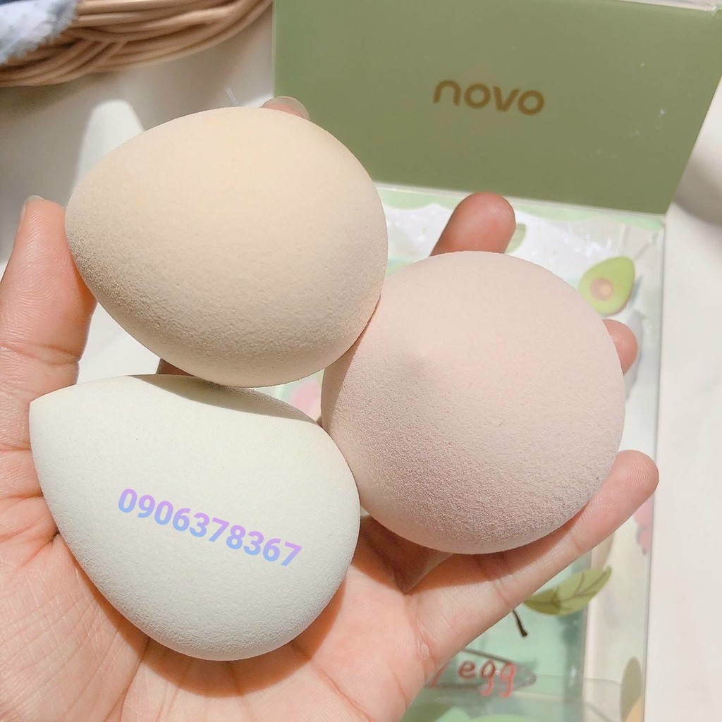 Bộ 3 Bông Trứng NOVO Beauty Egg siêu xinh