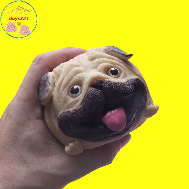 Squishy Mochi hình chó pug pitbull mập ú mềm mịn dễ thương chân thực giảm stress co dãn đàn hồi ngộ nghĩnh