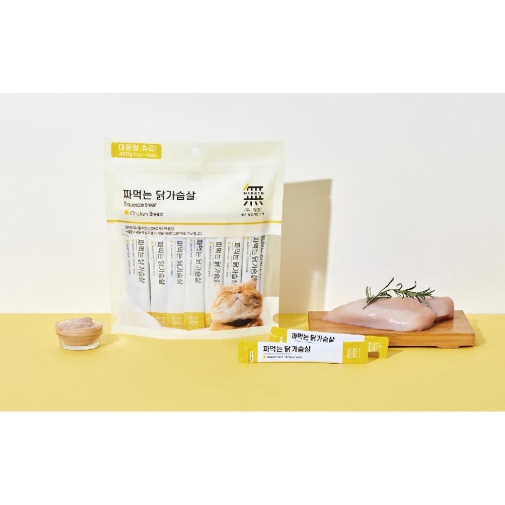 Súp thưởng Hàn Quốc Mumargin từ thịt thật cho mèo gói 40 thanh 480g