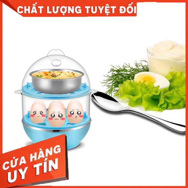 [FREE SHIP] Máy luộc trứng và hấp thức ăn siêu tốc 2 tầng