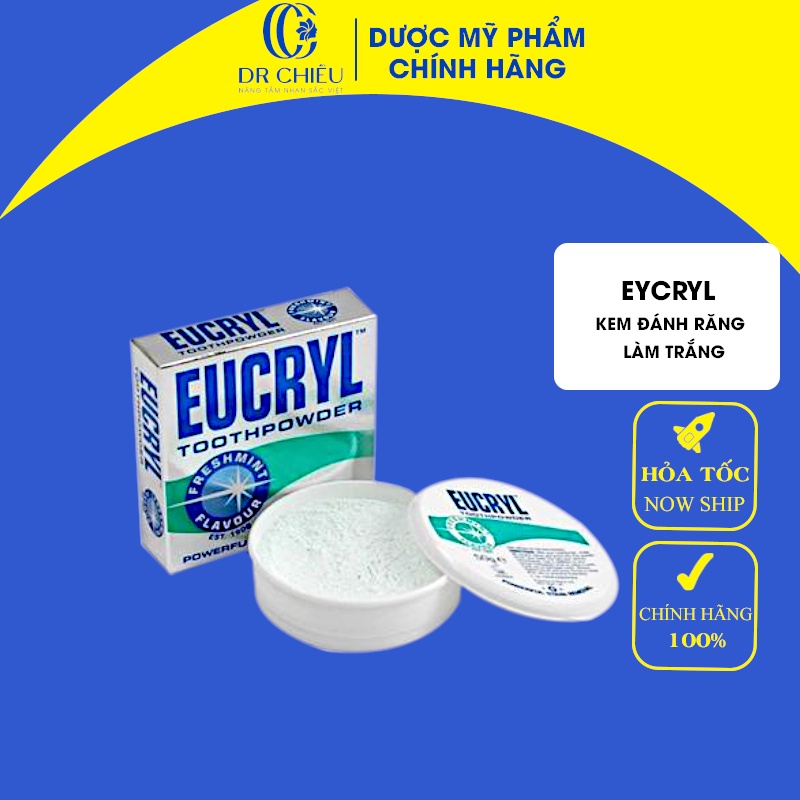 Bột Tẩy Trắng Răng Eucryl Powerful Stain Removal Toothpowder 50g
