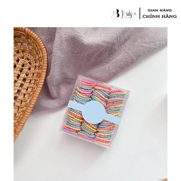 Hộp Chun Buộc Tóc BB Kids 90 Chi Tiết Nhiều Màu