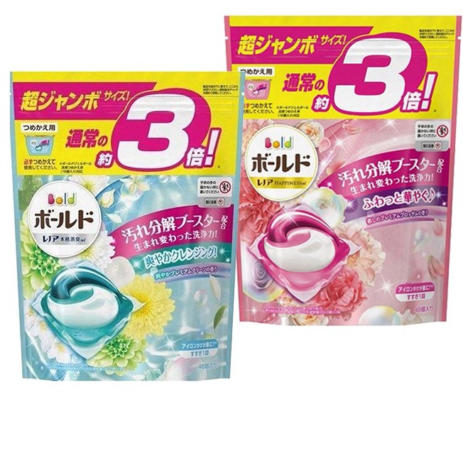 Viên giặt xả Gel Bold 3D P&G Nhật 46 viên