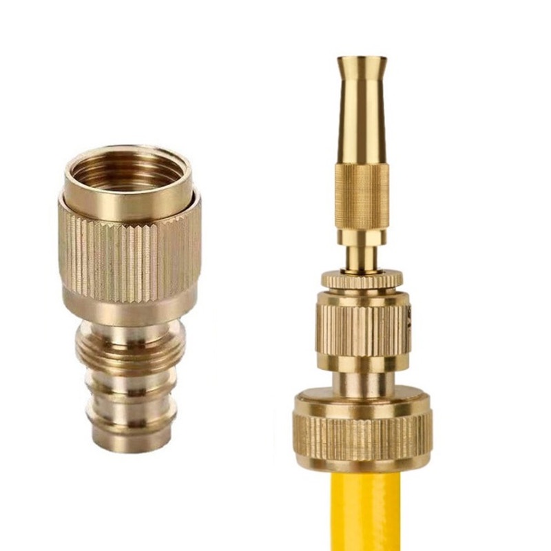 Combo 3 Đầu vòi xịt tăng áp phun nước rửa xe,tưới cây, có thể nối nhanh súng phun, dây nước 3/4Inch(DN20mm)