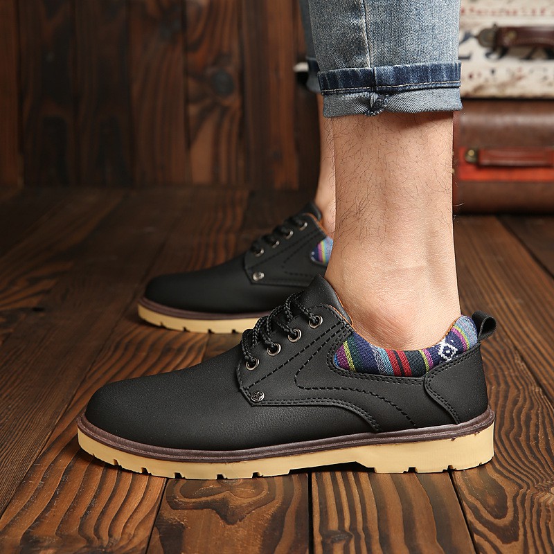 Giày Boot Nam Phong Cách Gót Thổ Cẩm - Màu Đen | BigBuy360 - bigbuy360.vn