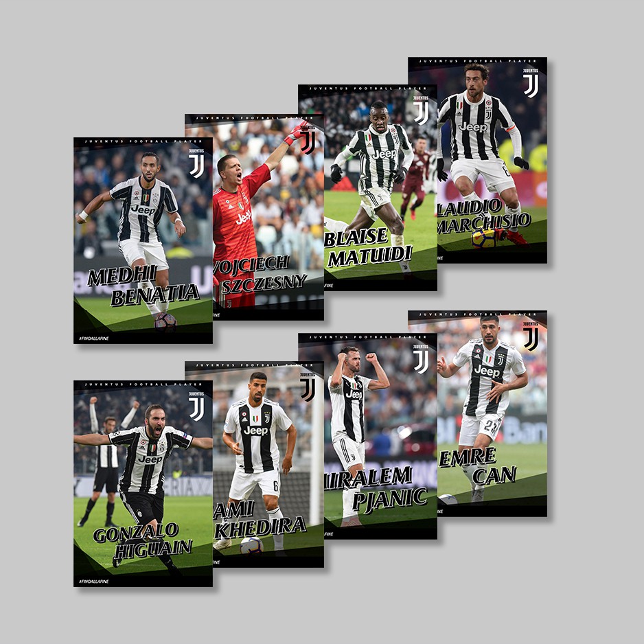 Poster hình cầu thủ bóng đá Juventus