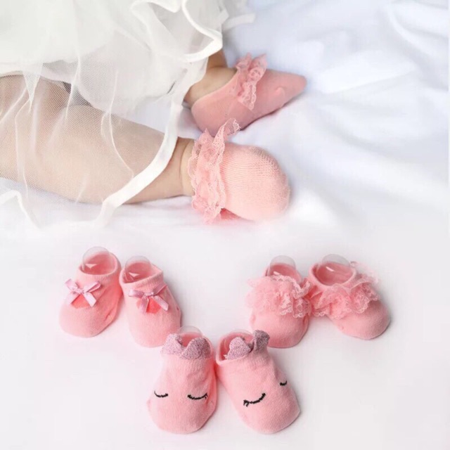 Set 3 Đôi Tất Hài Nơ Có Hộp Siêu Xinh