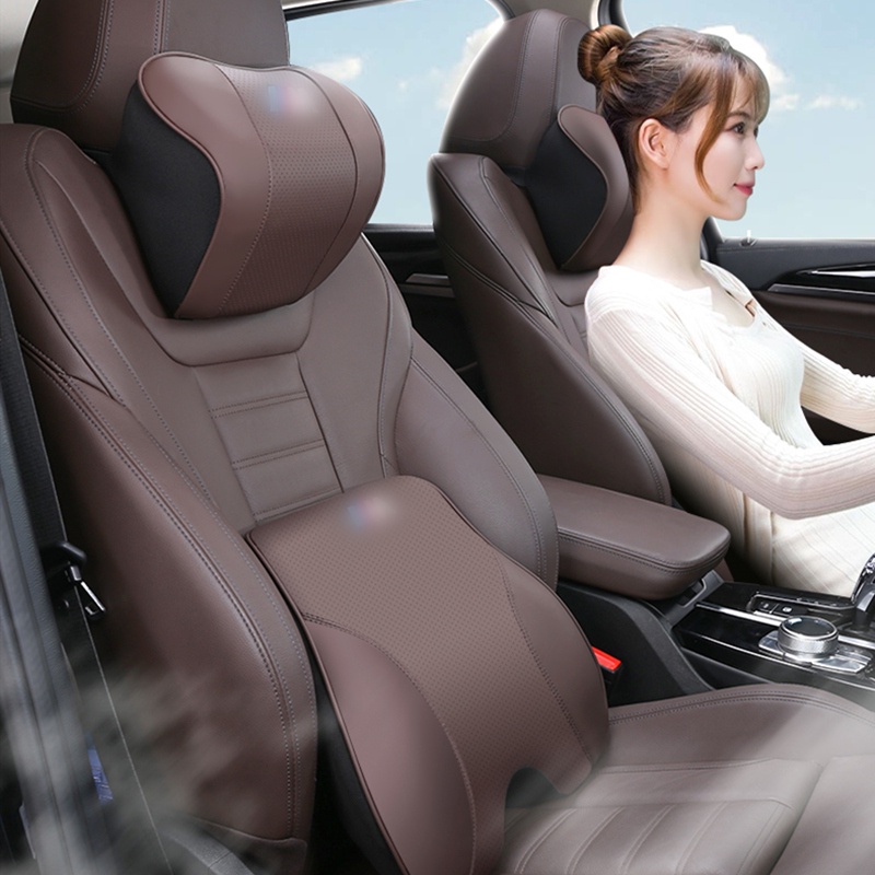 Đệm tựa đầu và thắt lưng bằng cotton trang trí nội thất xe hơi BMW X1 X2 X3 X4 X5 X6 E70 F15 F30 F10