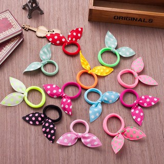 Set 10 dây cột tóc nơ chấm bi xinh xắn