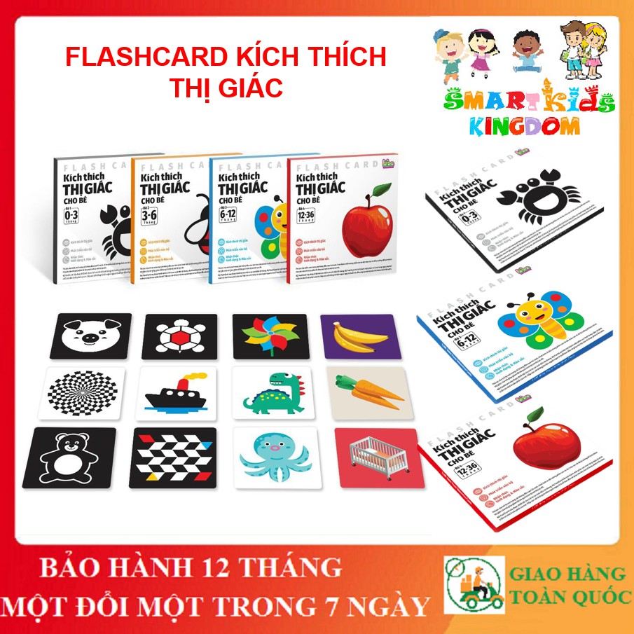 [FLASHCARD] Bộ Thẻ Kích Thích Thị Giác Cho Bé (từ 0-16 tháng tuổi)