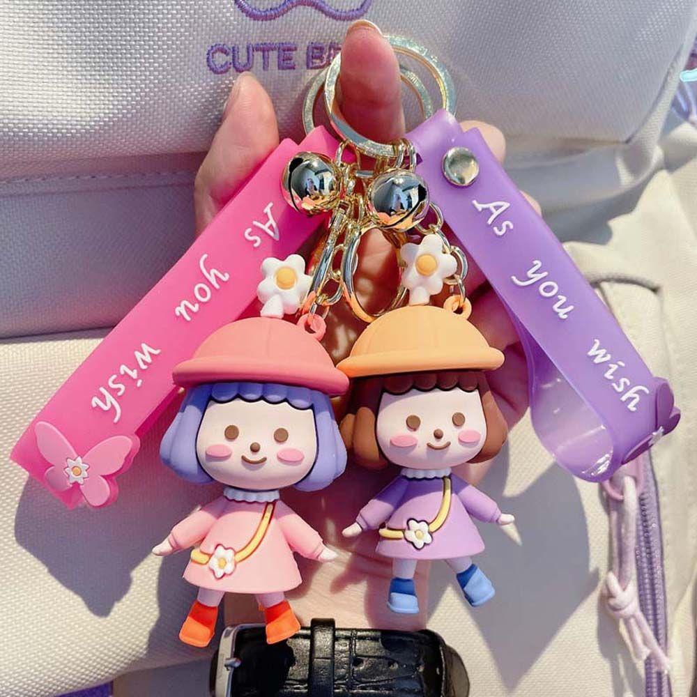 Móc Khóa Hình Búp Bê Bằng PVC Đáng Yêu