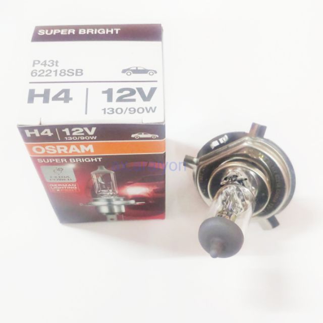 Bóng đèn H4 12V 130 / 90W Osram Chính hãng 1 H4 Đèn pha