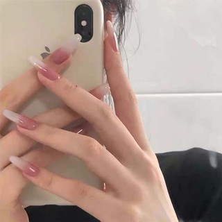 ❤Nova Móng Tay Giả Màu Trắng Sữa Chống Thấm Nước Tháo Rời Được
