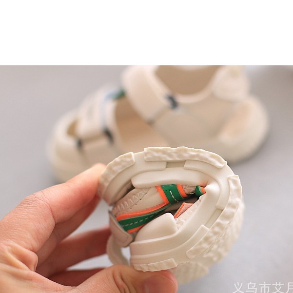 [HCM] Sandal Chống Vấp Cho Bé Tập Đi Phong Cách Hàn Quốc, Size 1-4 Tuổi_Quai Dán, Đế Nhẹ, Êm Mềm