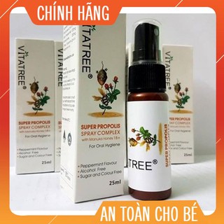 [ HÀNG CHÍNH HÃNG ] XỊT KEO ONG VITATREE GIẢM ĐAU HỌNG 25ML CỦA ÚC