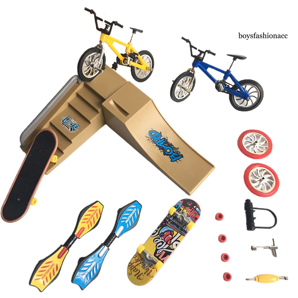 BF-JD Kids Mini Fingerboard Bicycle Scooter Skateboard Vitality Board Finger Toy Set