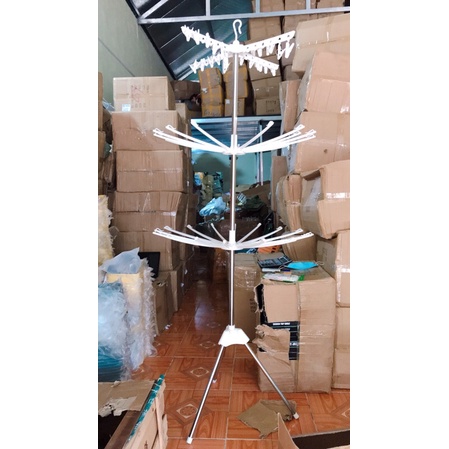Cây sào phơi đồ gấp gọn đa năng 3 tầng, treo đồ cho trẻ em, bé sơ sinh