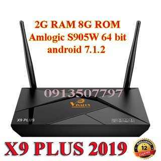 VINABOX X9 PLUS chip Amlogic 905W 64 bit 2G ram