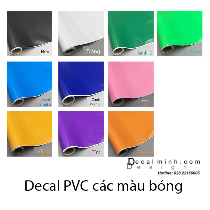 {FULL MÀU} Combo 5 mét DECAL PVC đủ màu bóng dán xe, trang trí nhà cửa