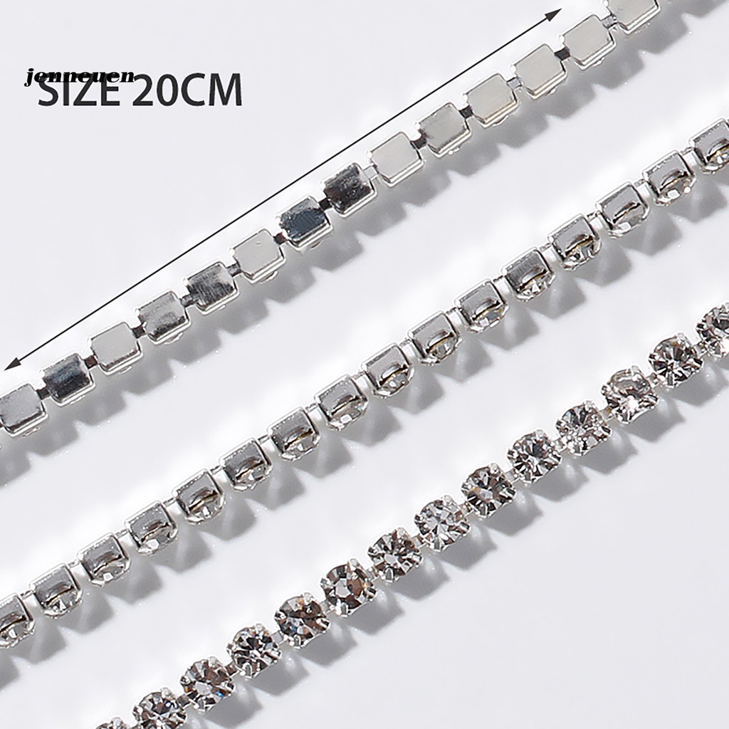 [Hàng mới về] 3 Dây xích kim cương giả 3D bằng kim loại trang trí móng tay làm đẹp đa năng cho nữ