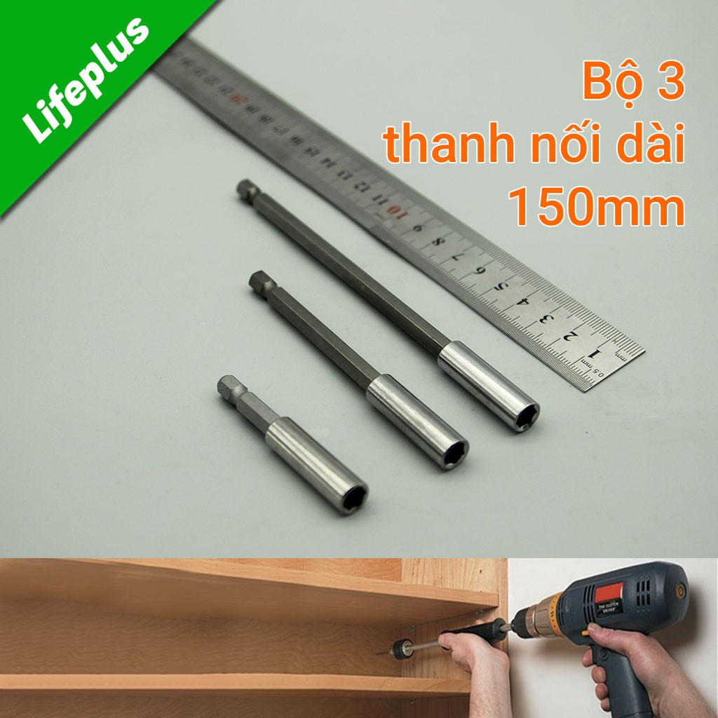 Bộ 3 thanh kéo dài lục giác 50mm, 100mm, 150mm