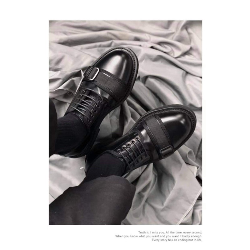 Giày tây công sở phối đai mũi giày, thanh lịch, nổi bật - HALIOMAN