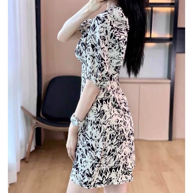 Váy hoa đá trễ vai