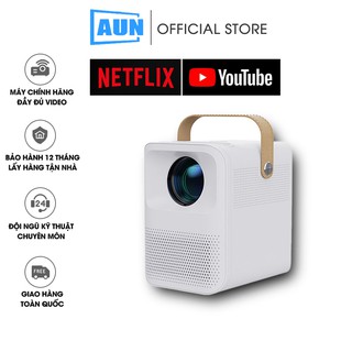[ PHÂN GIẢI THỰC 1080P] Máy chiếu Mini Aun F30 Full HD - máy chiếu gia đình - có quai xách