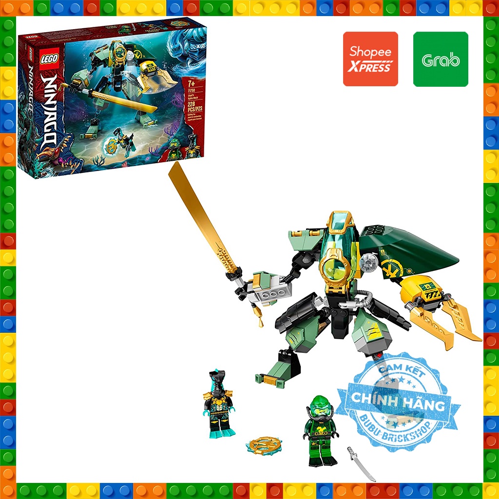 Lego Ninjago 71750 - Lloyd's Hydro Mech - Bộ xếp hình Lego Robot của Lloyd