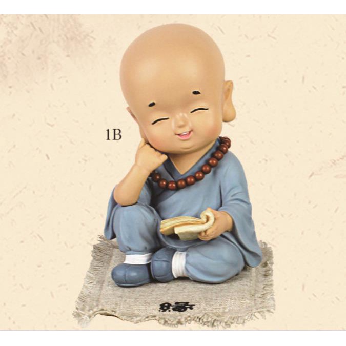 Tượng Chú Tiểu Áo Xanh SIZE LỚN 20CM Có Nút Tiết Kiệm trưng bàn làm việc, văn phòng