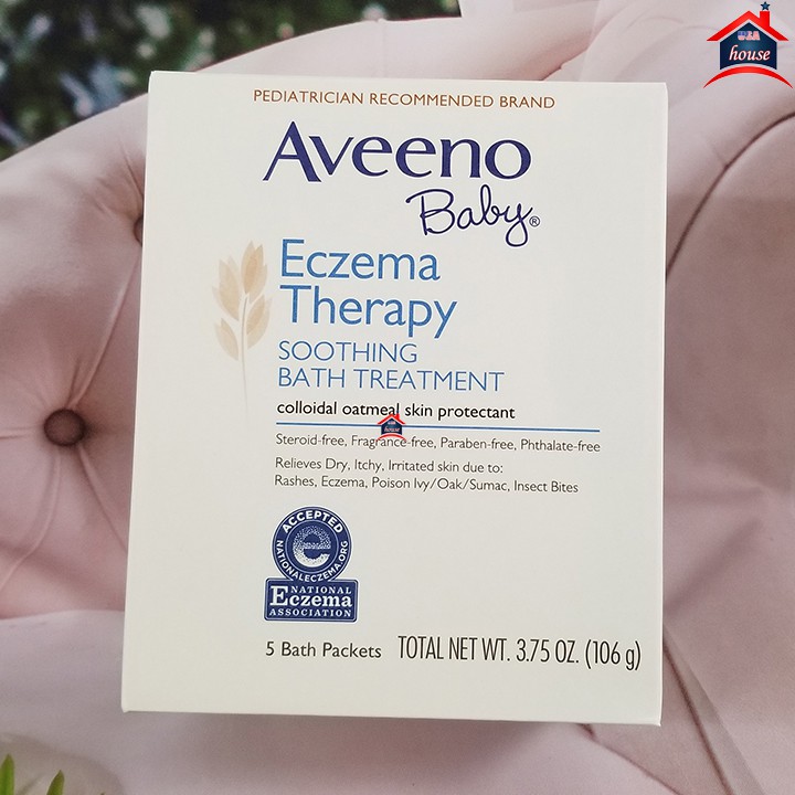 Bột tắm giảm chàm Aveeno Baby Eczema Therapy Bath Treatment Date 01/2025