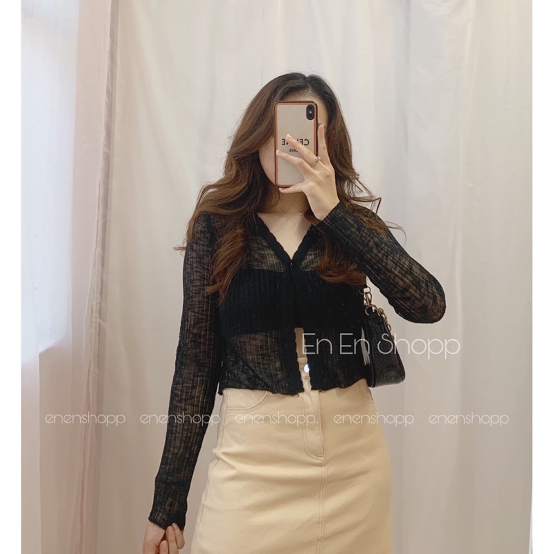 [ẢNH THẬT]Áo cadigan len mỏng viền sóng(A393) | BigBuy360 - bigbuy360.vn